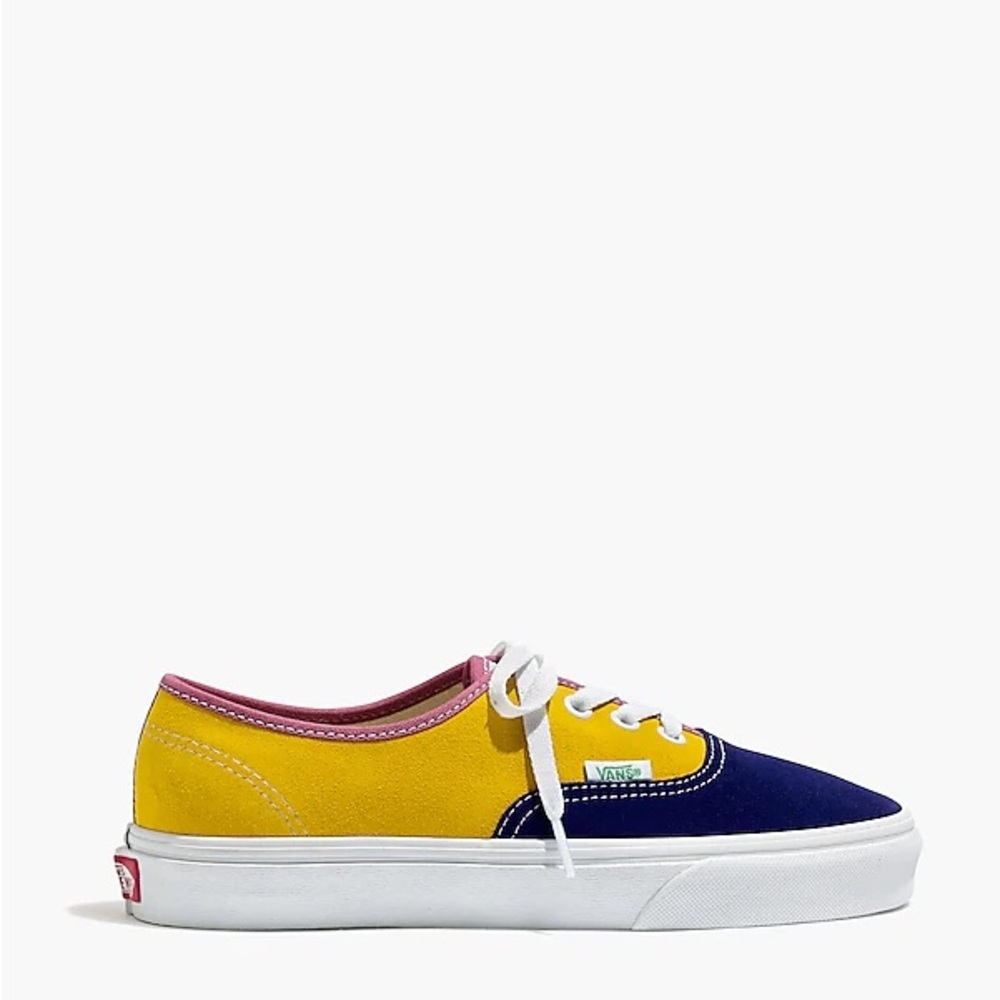 #63 Vans® Unisex Authentic Lace-Up Sneakers in Colorblock Suede and Canvas - Picture 2 of 6